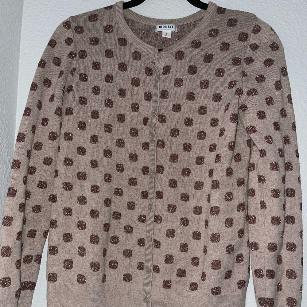 Brown sparkling cardigan